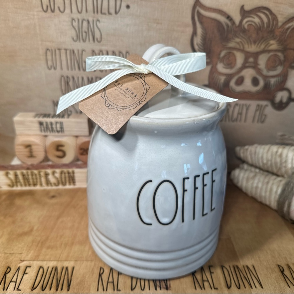 Rae Dunn White Coffee Canister
